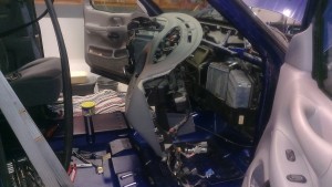 ford f150 with dash pulled back for heater core replacement and evaporator core replacement